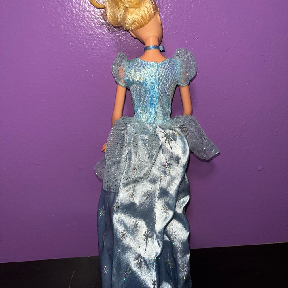 Vintage 1999 Disney Cinderella 12” Doll Blue Gown‎ Dress Choker Princess - Picture 4 of 5